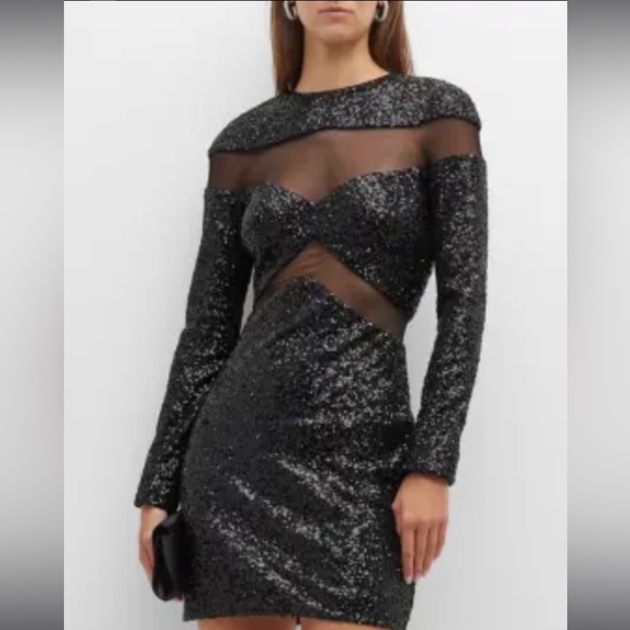 Tadashi Shoji
Sequined Mesh-Panel Minidress - Picture 1 of 3